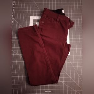 Burgundy women's business pants